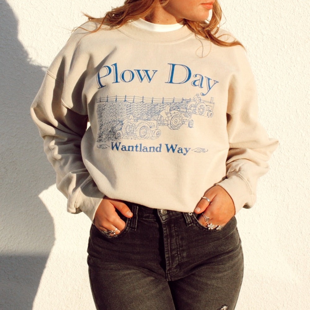 VINTAGE FARMERS GRAPHIC CREWNECK SWEATSHIRT